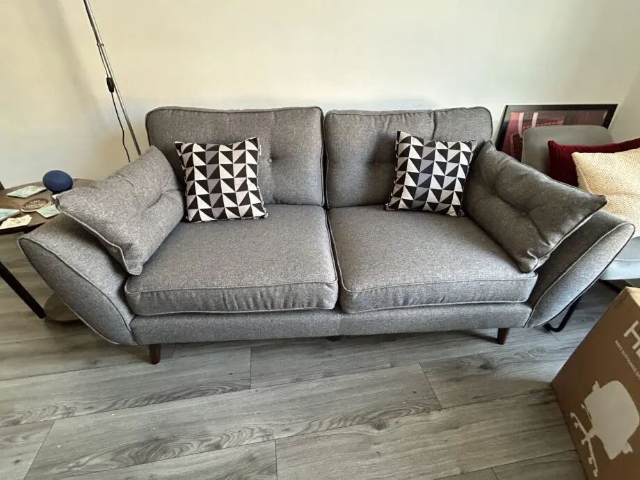 DFS Zinc Grey 3 Seater Sofa