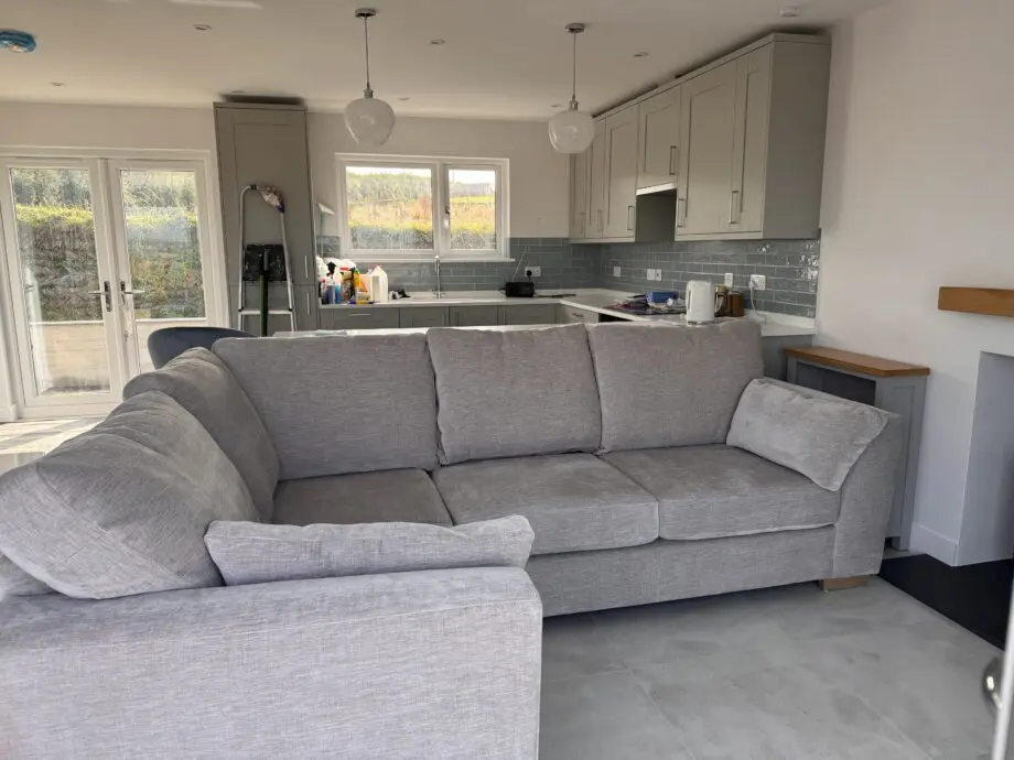 M&S grey left hand corner sofa