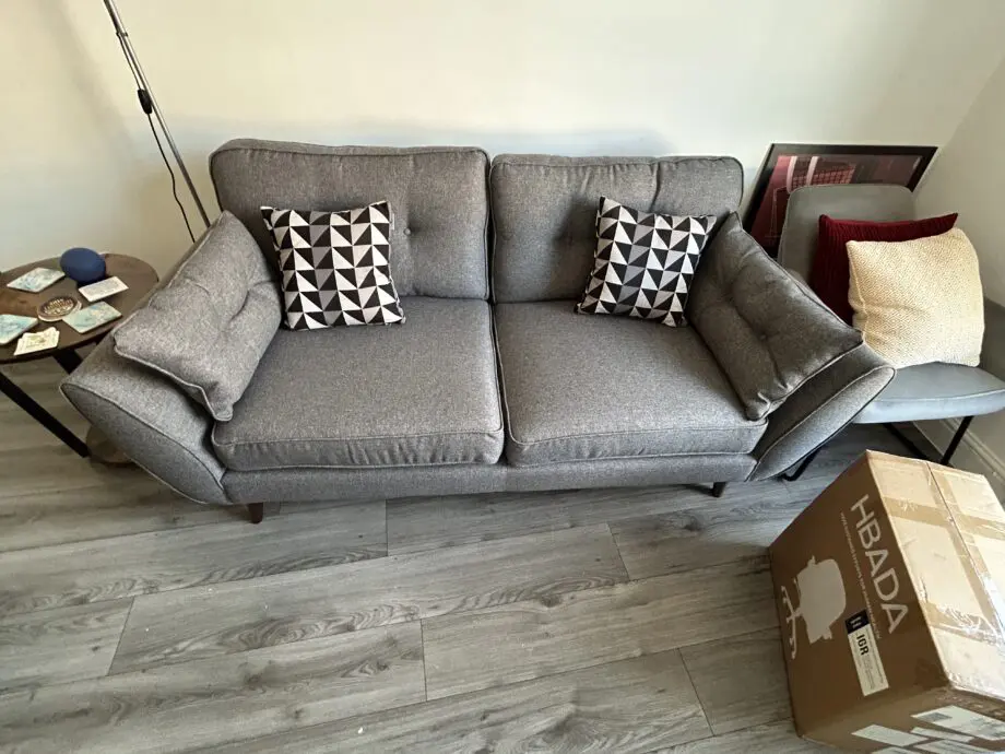 DFS Zinc Grey 3 Seater Sofa