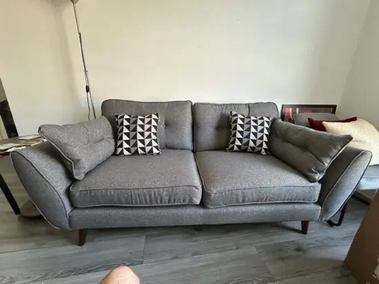 DFS Zinc Grey 3 Seater Sofa