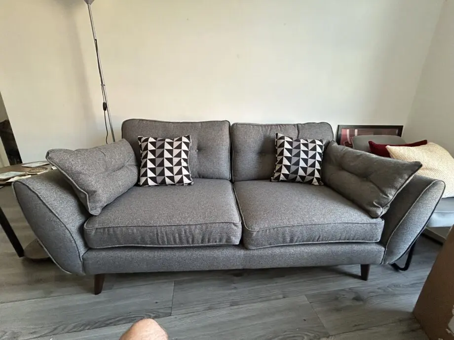 DFS Zinc Grey 3 Seater Sofa