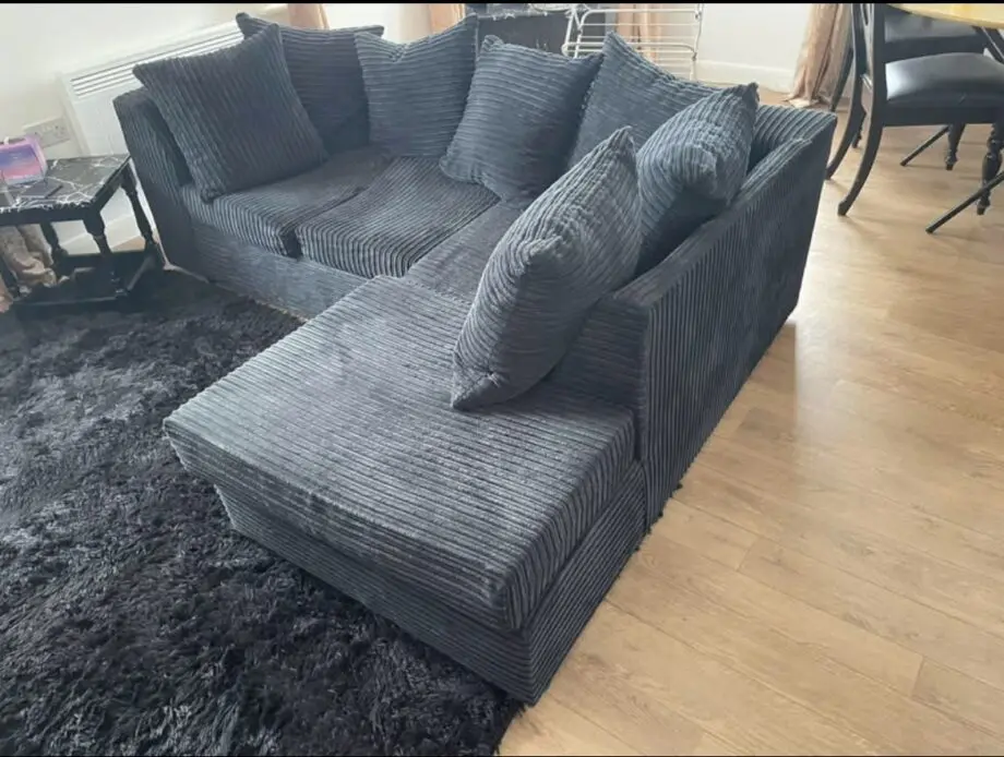 Black Cord Corner Sofa
