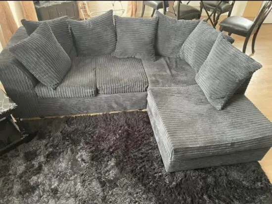 Black Cord Corner Sofa