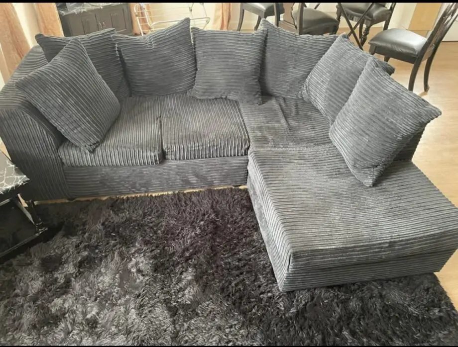 Black Cord Corner Sofa