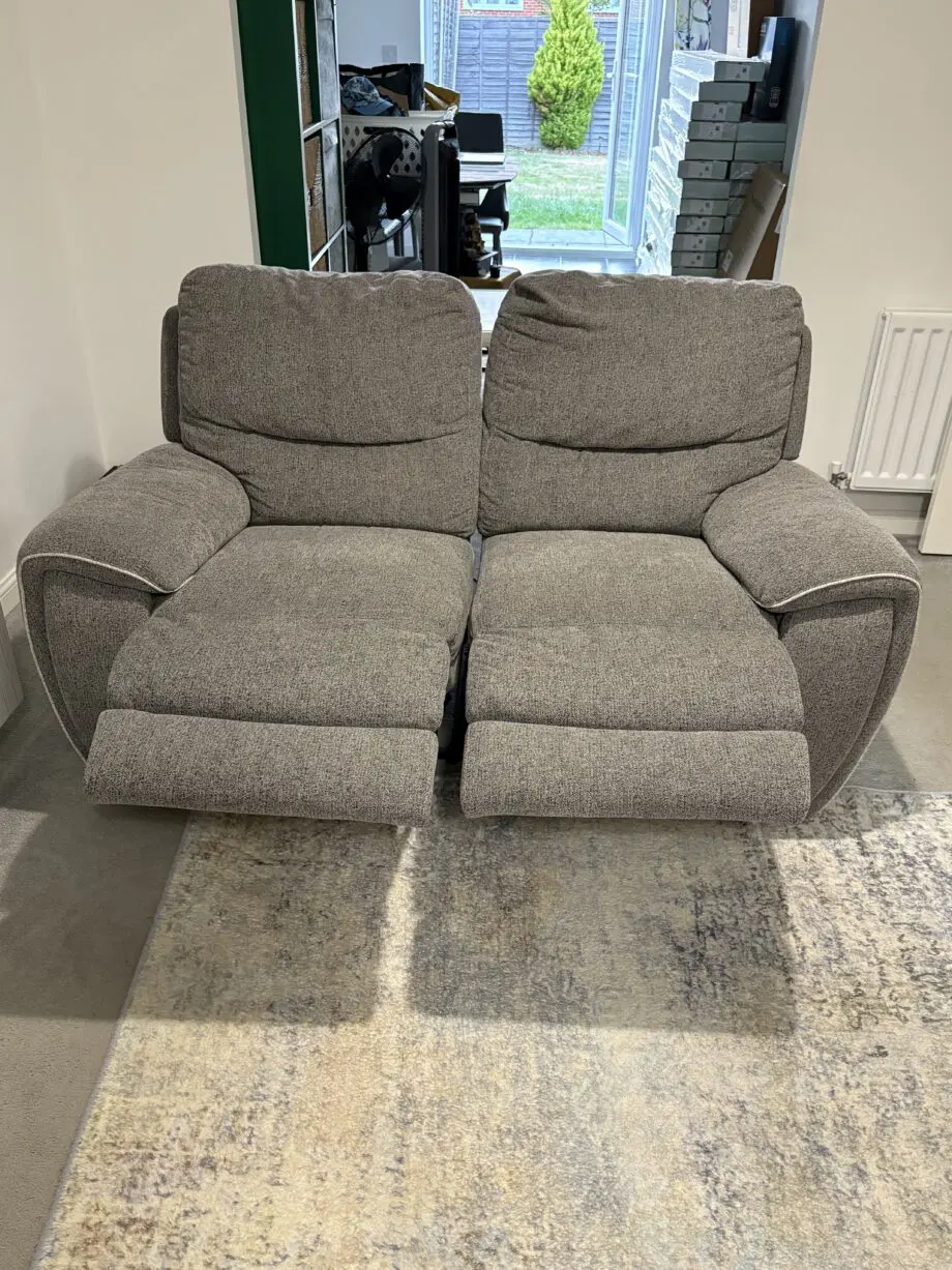 DFS Grey Recliner 2 seater sofa