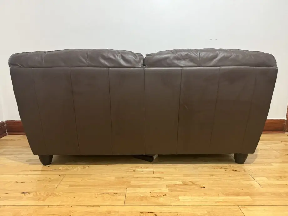 3 seater leather sofa in chocolate brown