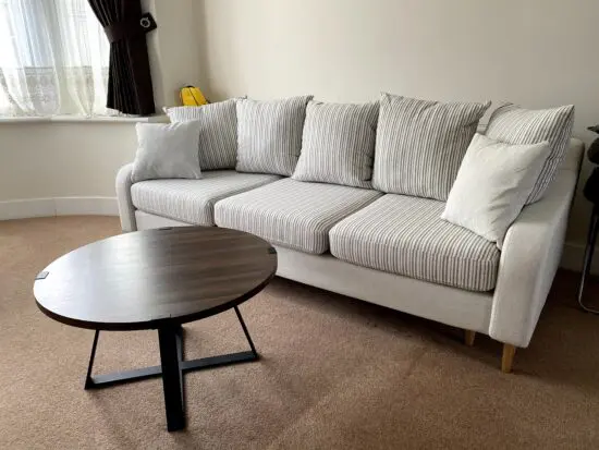 Pocono 3 seater sofa bed white