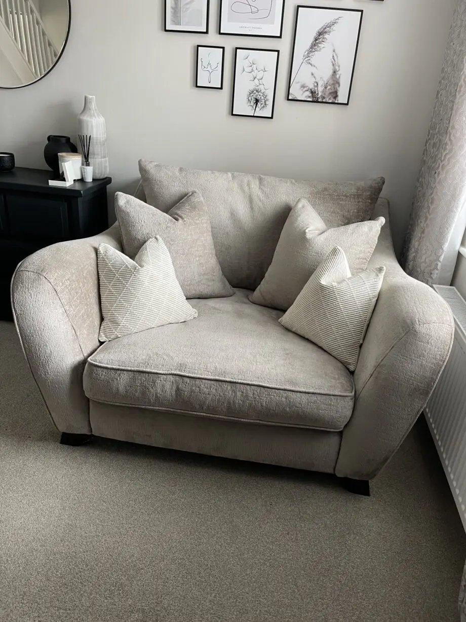 Sofology ‘Renata’ 3 Seater Sofa & Loveseat - Grey Chenille