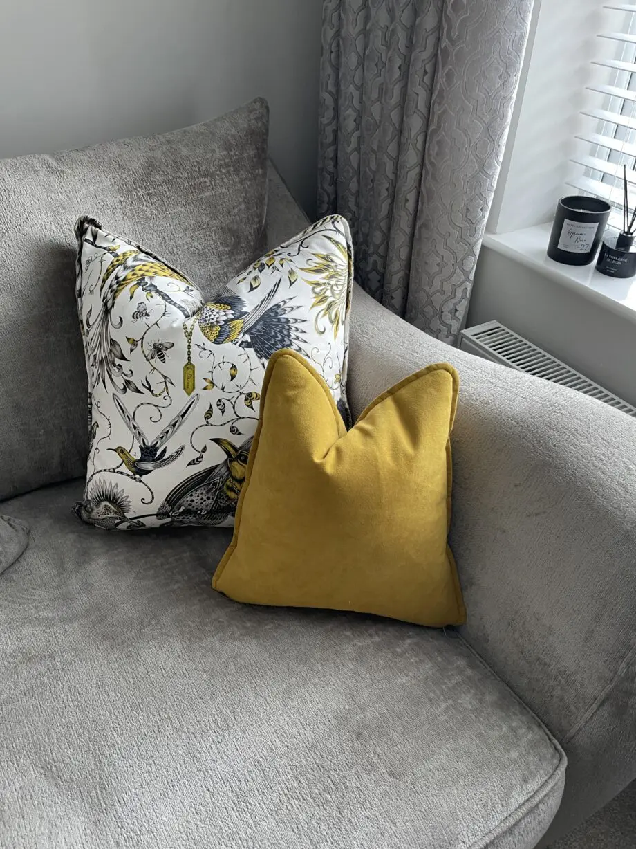 Sofology ‘Renata’ 3 Seater Sofa & Loveseat - Grey Chenille