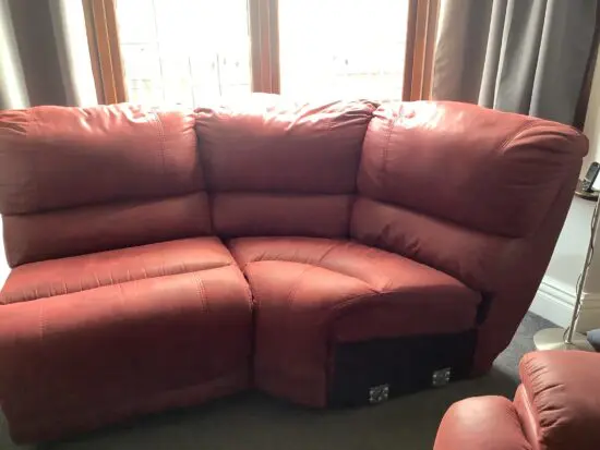 DFS corner large sofa with twomrecliners. One either end.