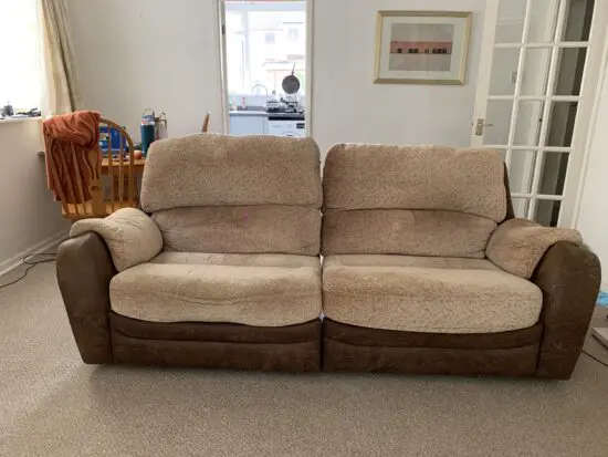 Kevin France+ivory+living room+sofa 2 seater