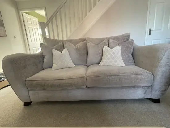 Sofology ‘Renata’ 3 Seater Sofa & Loveseat - Grey Chenille
