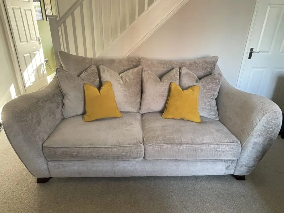 Sofology ‘Renata’ 3 Seater Sofa & Loveseat - Grey Chenille