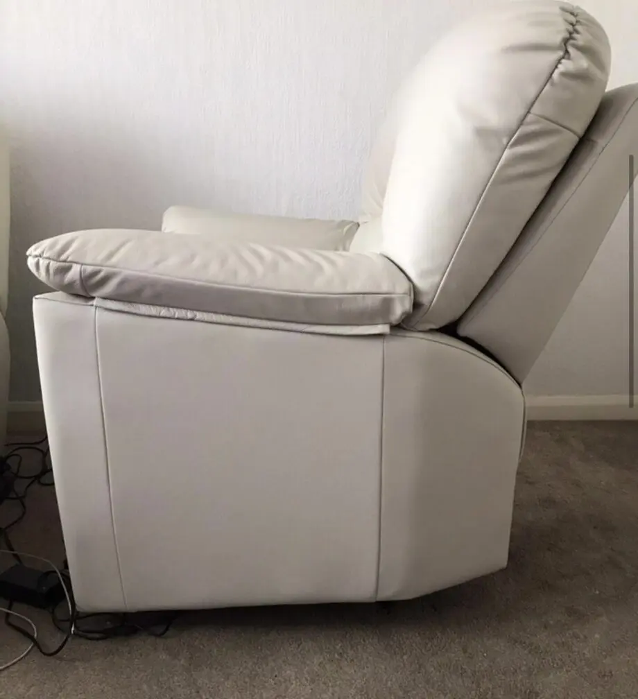 Chloe luxury leather power recliner armchair