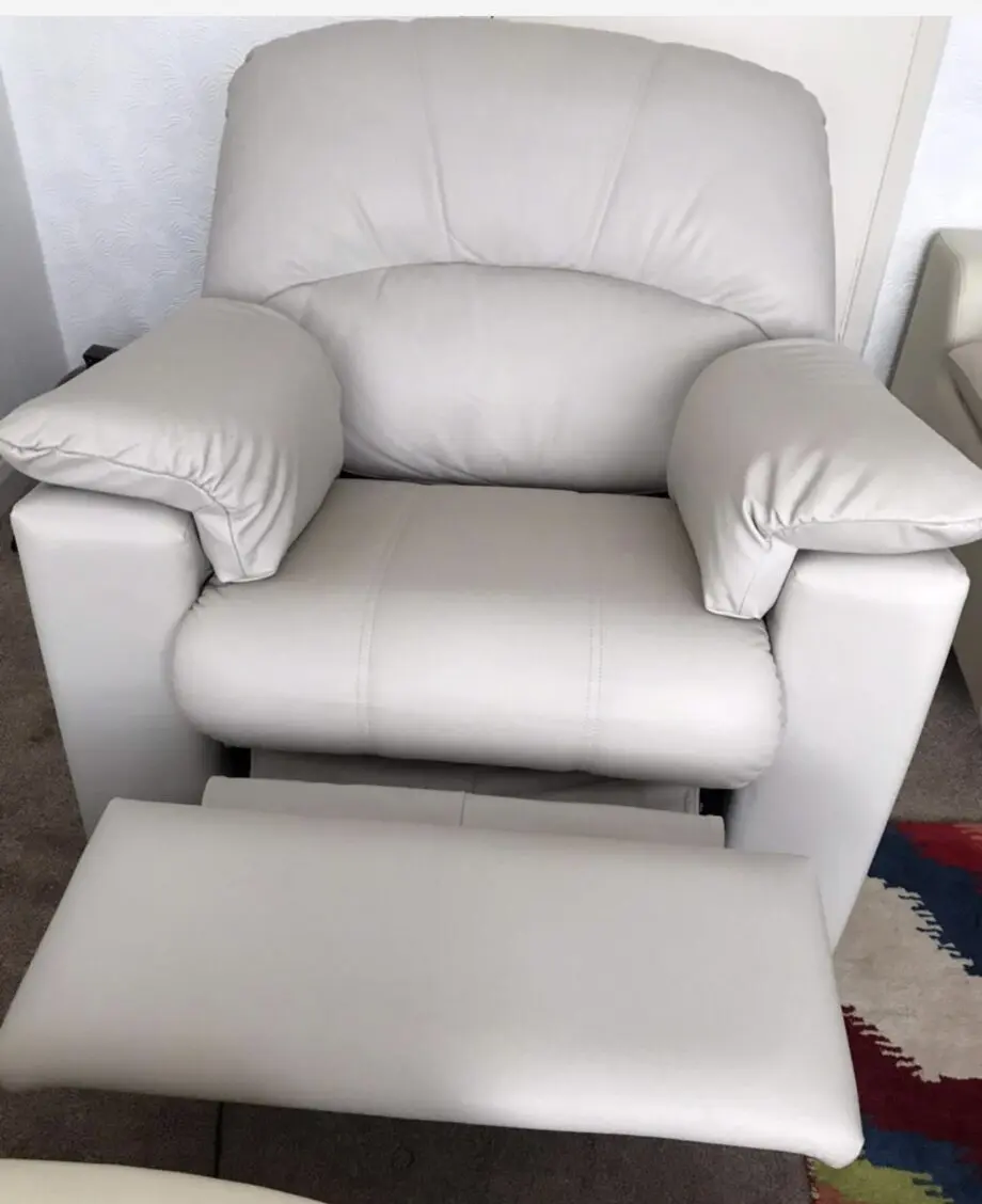 Chloe luxury leather power recliner armchair