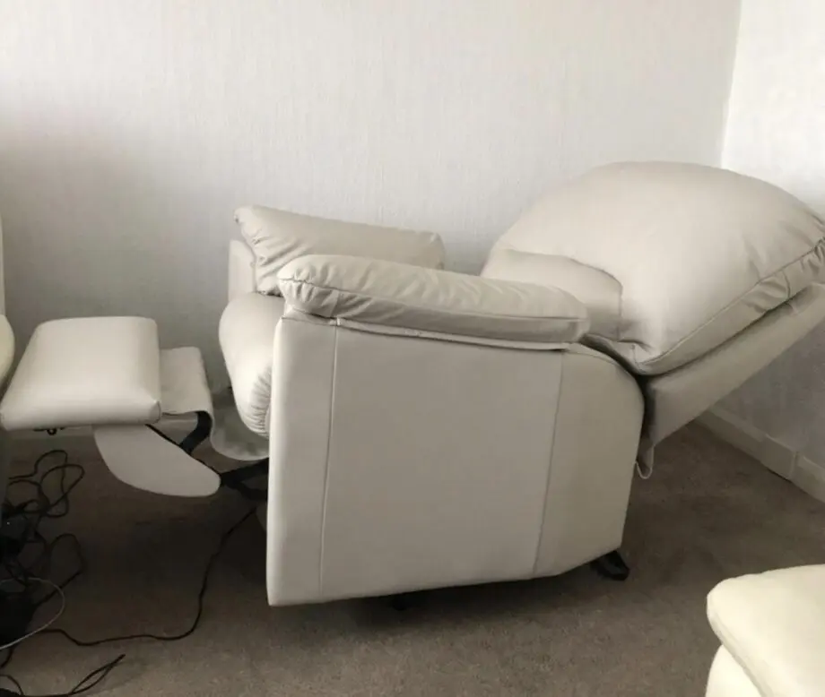 Chloe luxury leather power recliner armchair
