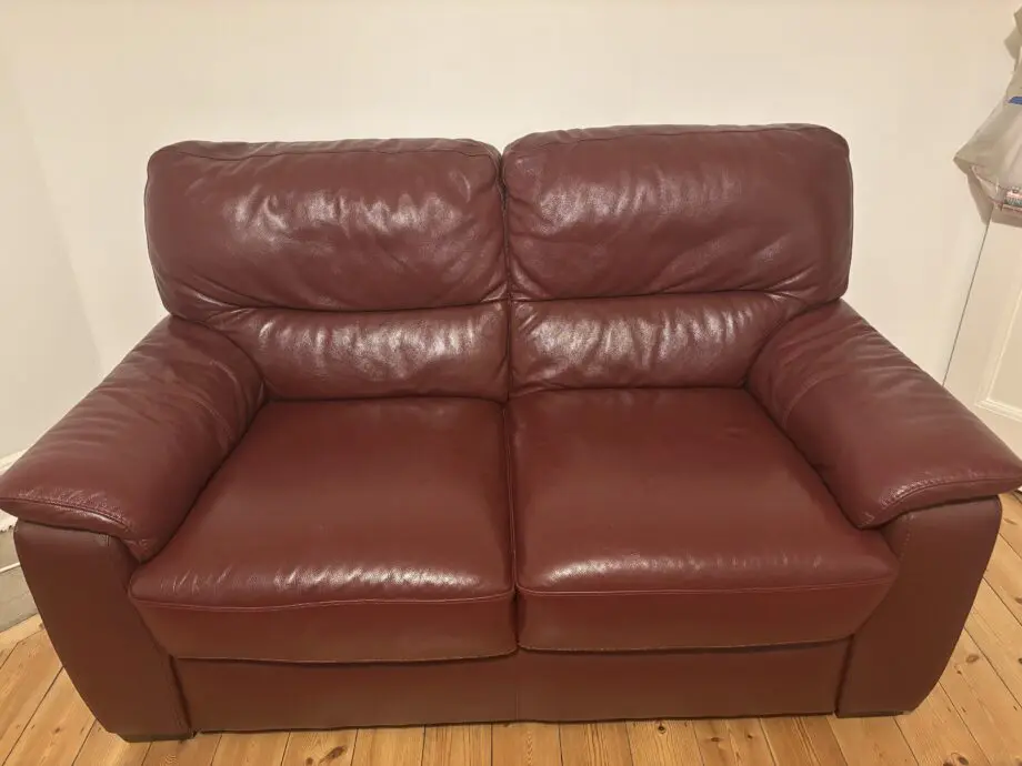 DFS sofas in burgundy colour, 2 seaters and 3 seaters