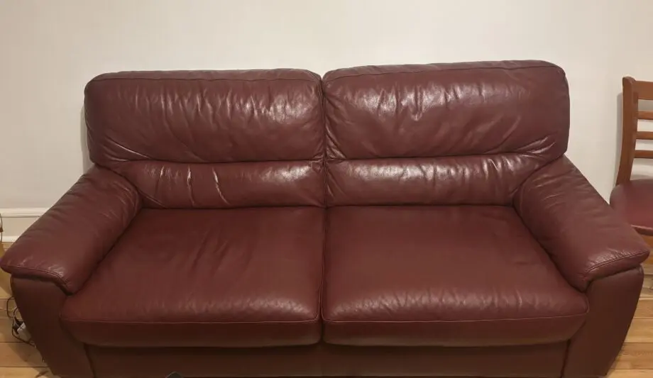 DFS sofas in burgundy colour, 2 seaters and 3 seaters