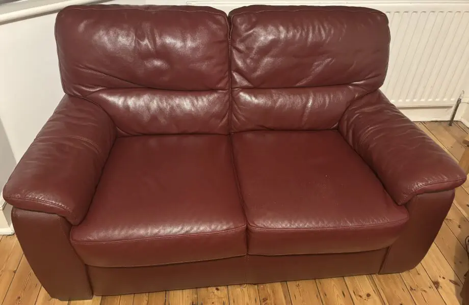 DFS sofas in burgundy colour, 2 seaters and 3 seaters