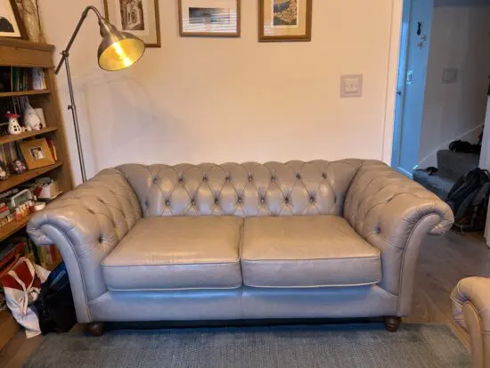 Thomas Lloyd Cambridge 2 seater bespoke leather (Milton fog)