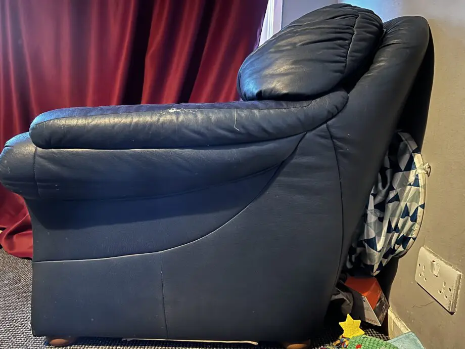 Blue arm chair