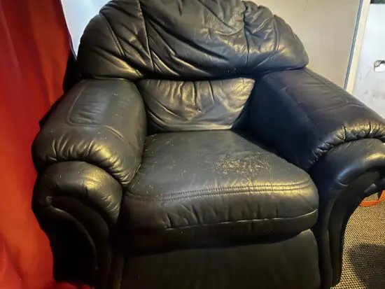 Blue arm chair
