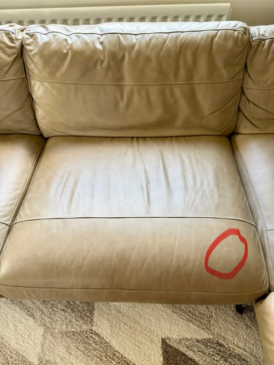 DFS Nuela Leather Left Hand Facing Arm Open End Corner Sofa - Almond Tan RRP £1779