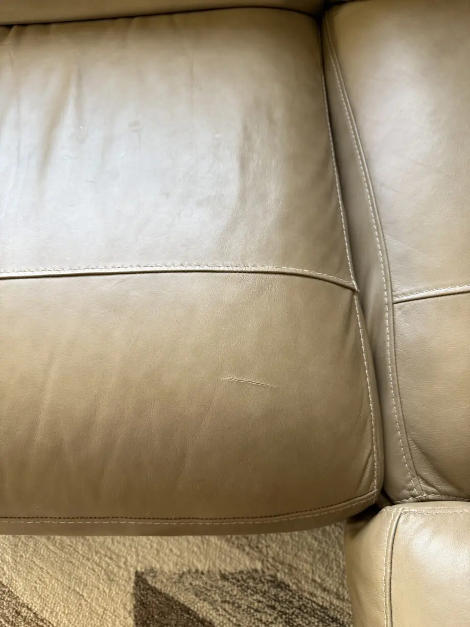 DFS Nuela Leather Left Hand Facing Arm Open End Corner Sofa - Almond Tan RRP £1779
