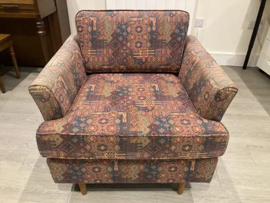 Bespoke Indonesian 2xArmchairs + Footstool