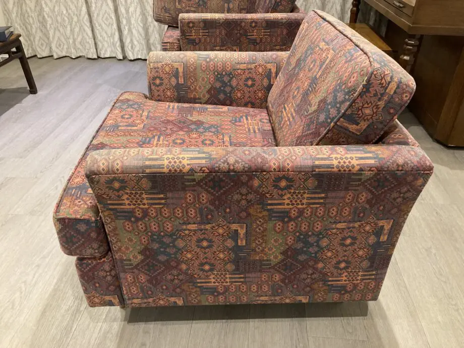 Bespoke Indonesian 2xArmchairs + Footstool