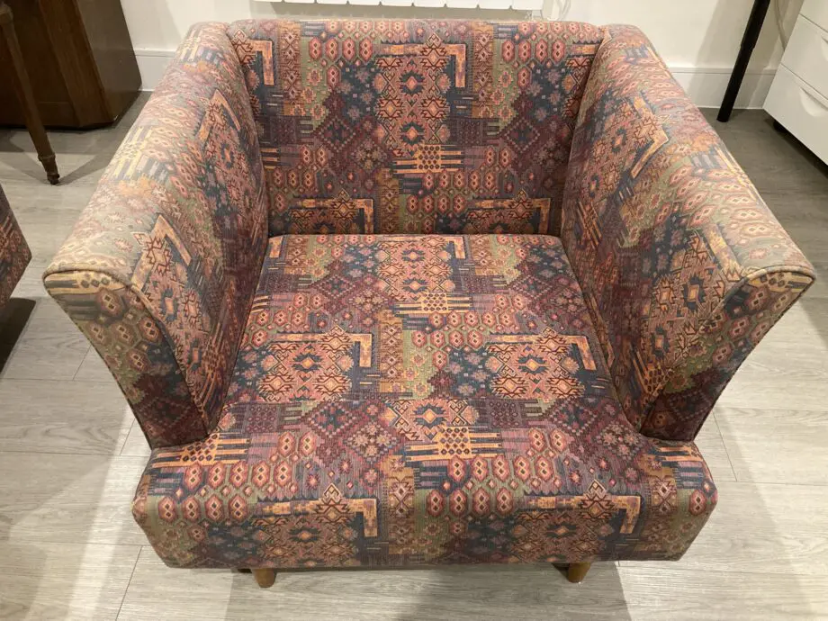 Bespoke Indonesian 2xArmchairs + Footstool