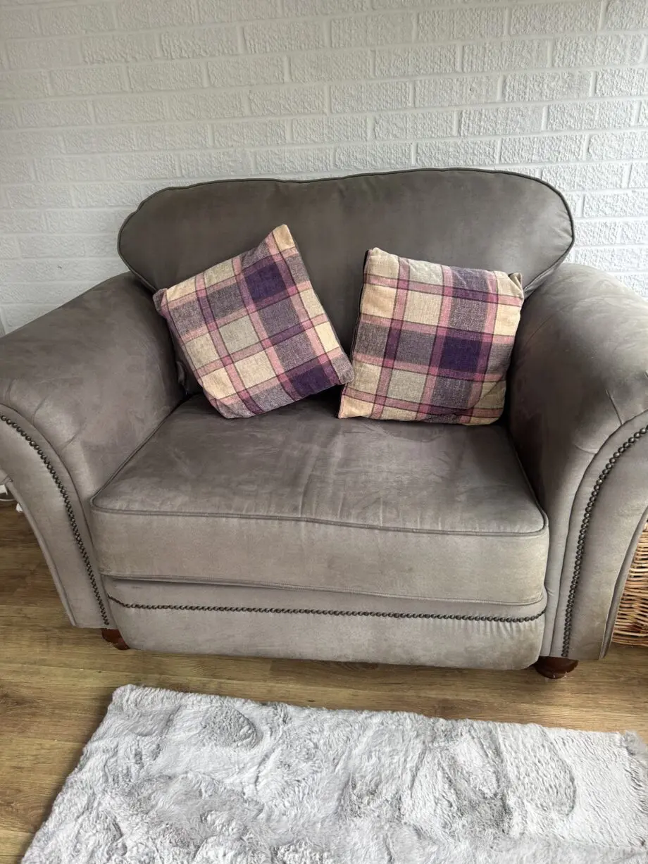 Grey shaker style armchair