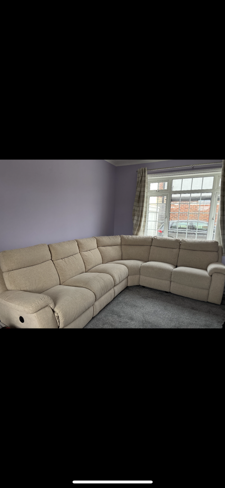 Lazy boy cream 7 seater sofa