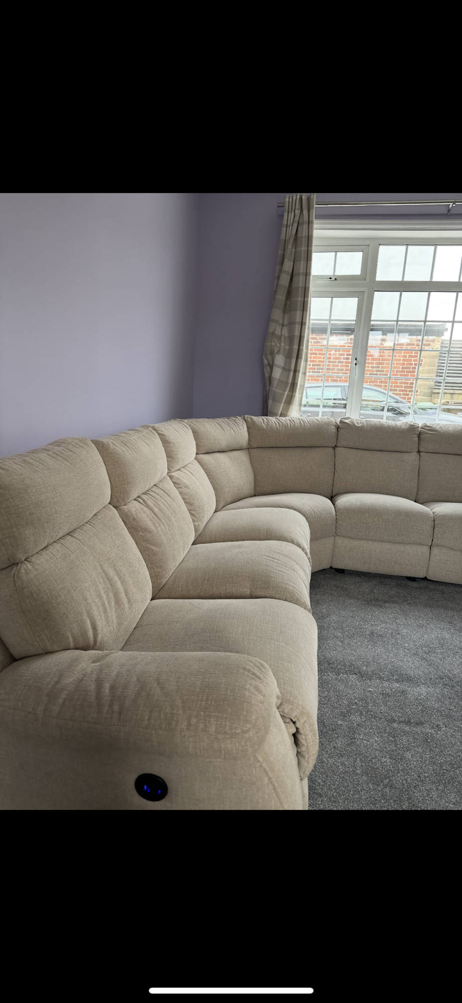 Lazy boy cream 7 seater sofa