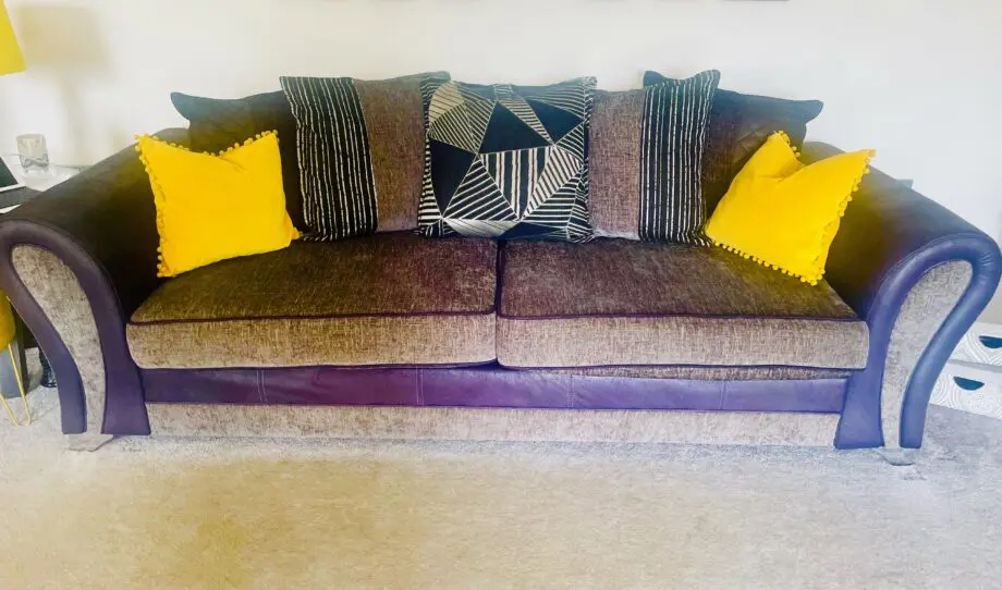 DFS Black corner sofa + 3 seater sofa set
