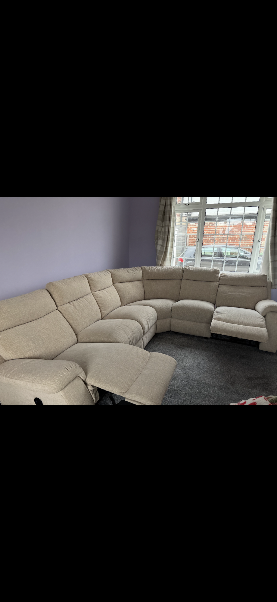 Lazy boy cream 7 seater sofa