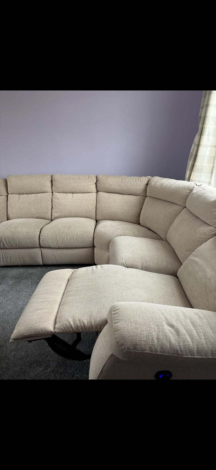 Lazy boy cream 7 seater sofa