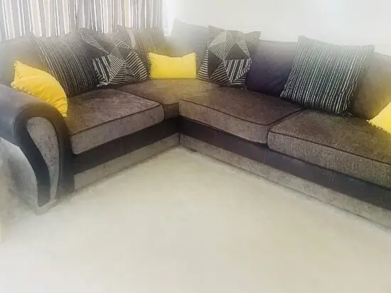 DFS Black corner sofa + 3 seater sofa set