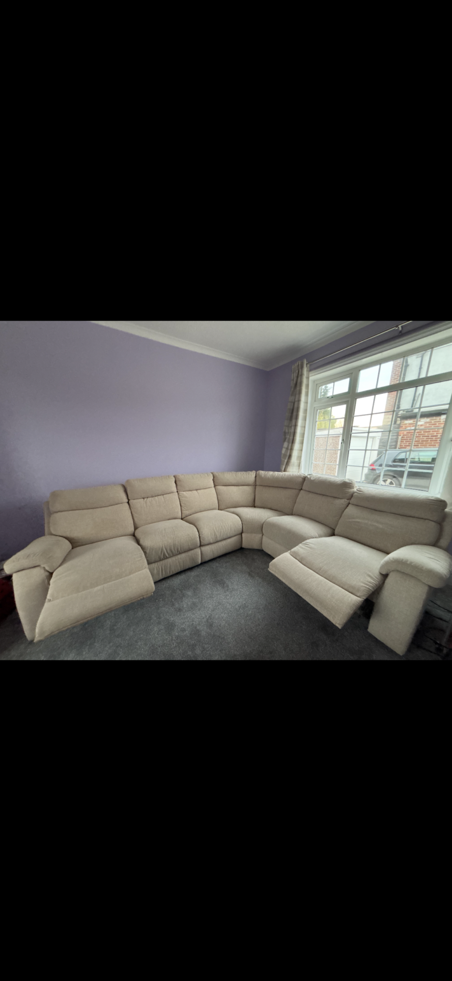 Lazy boy cream 7 seater sofa