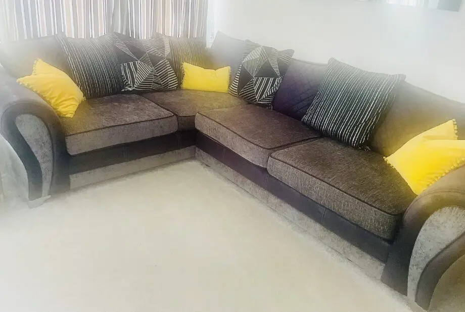 DFS Black corner sofa + 3 seater sofa set