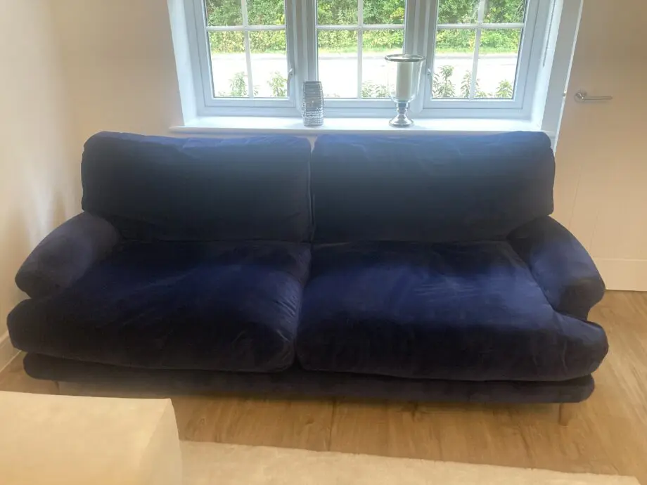 Loaf dawdler navy blue clever velvet sofa