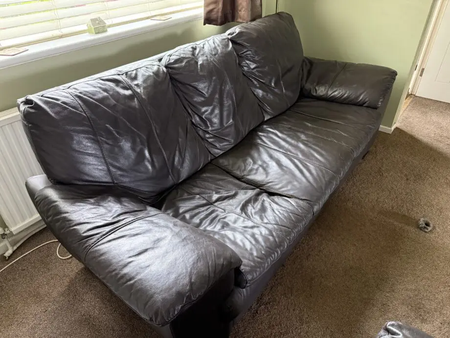 Dark brown, DFS , Leather 3 seater sofa,