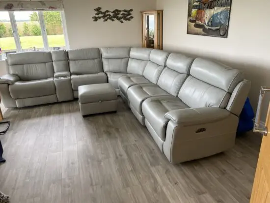 Brand New DFS Leather Corner reclining Sofa