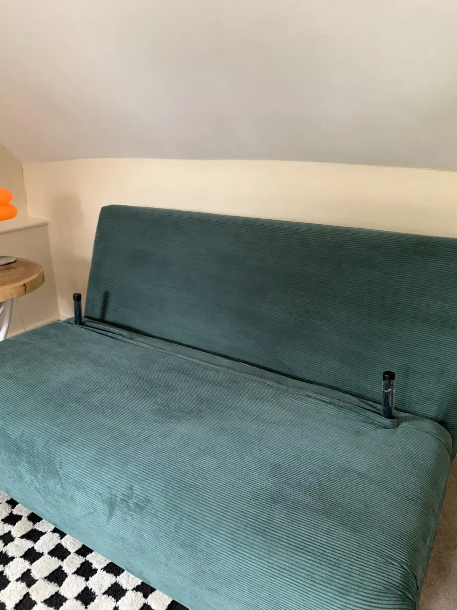 Made Kahlo Large Sofa Bed Teal Corduroy Velvet