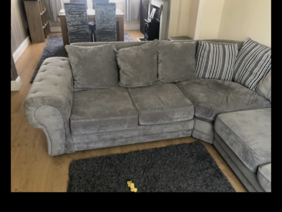 Verona grey 5 seater sofa