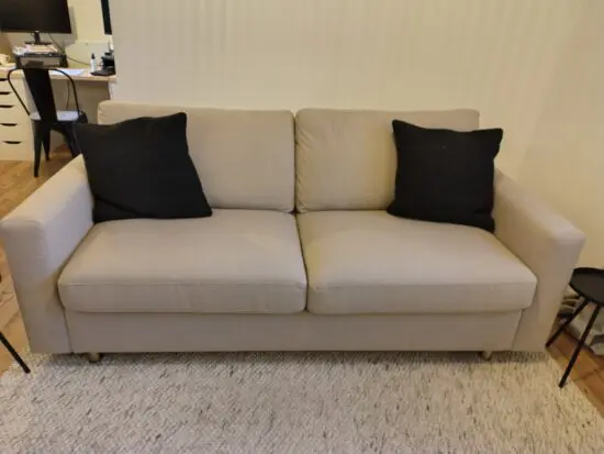 Snug Oatmeal Sofa Bed