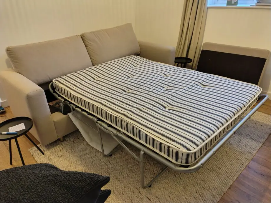 Snug Oatmeal Sofa Bed