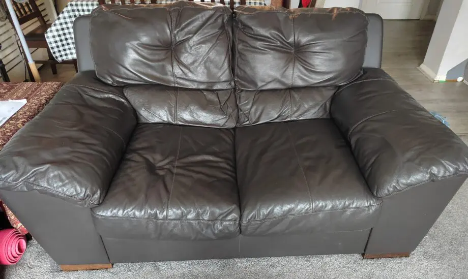 DFS Leather 2 & 3 seater sofa
