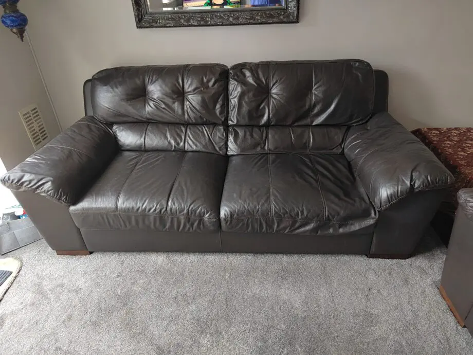 DFS Leather 2 & 3 seater sofa