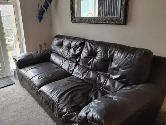 DFS Leather 2 & 3 seater sofa